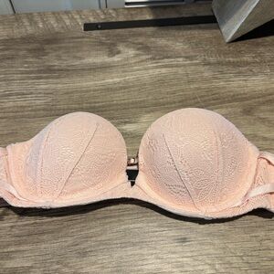 VICTORIA'S SECRET BRA RN54867 CA23226 Pink UNDERWIRE Strapless BRA - Size 32B